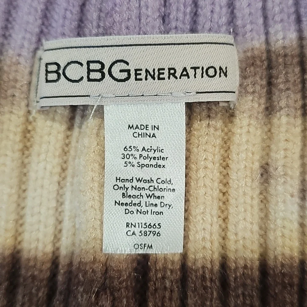 BCBGeneration Multicolor Ribbed Beanie - Picture 2 of 2